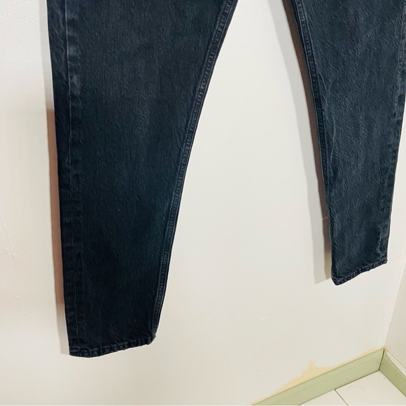 Agolde Jamie High Rise Classic Jeans Rematch Distressed Black Denim Preppy - Picture 7 of 10